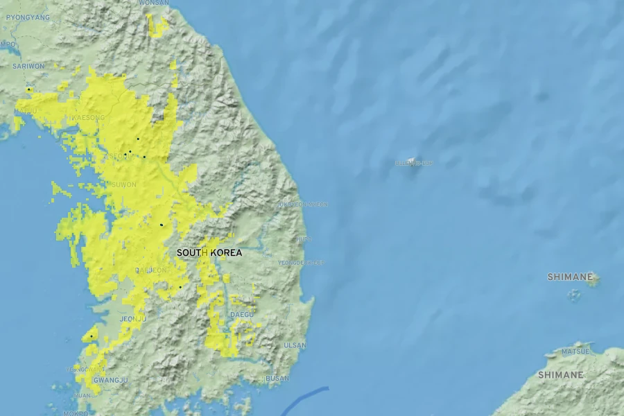 Abeliophyllum distichum Native Range