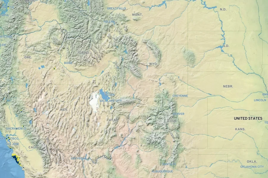 Abies bracteata Native Range