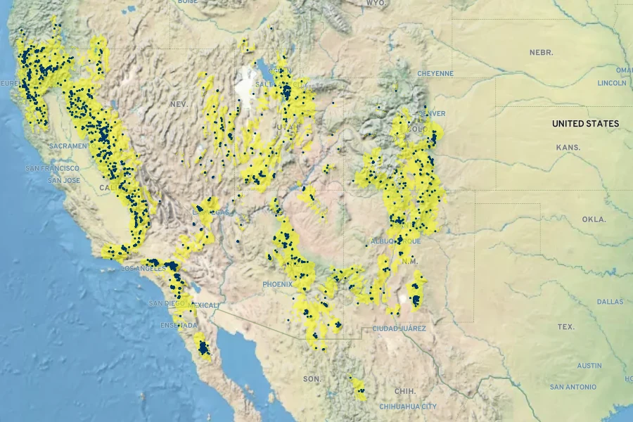 Abies concolor Native Range