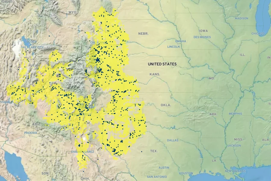 Abronia fragrans Native Range