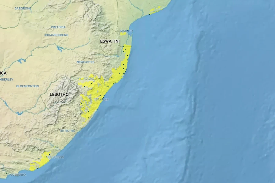 Abutilon grantii Native Range