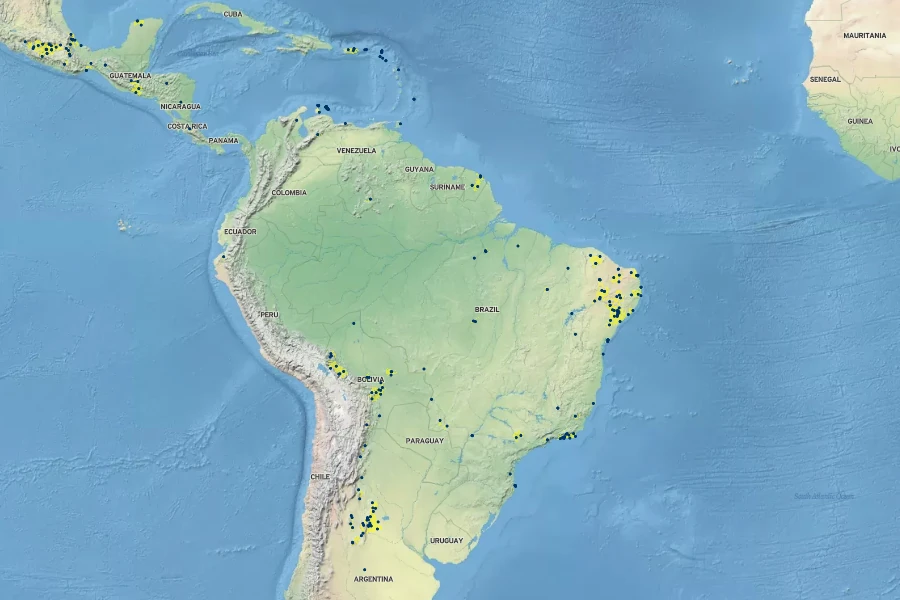 Acalypha poiretii Native Range