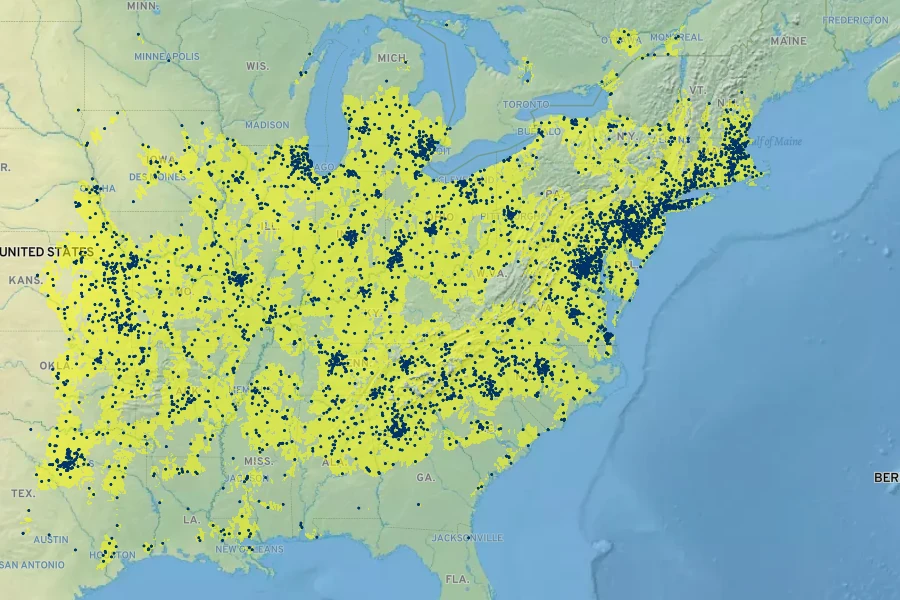 Acalypha virginica Native Range
