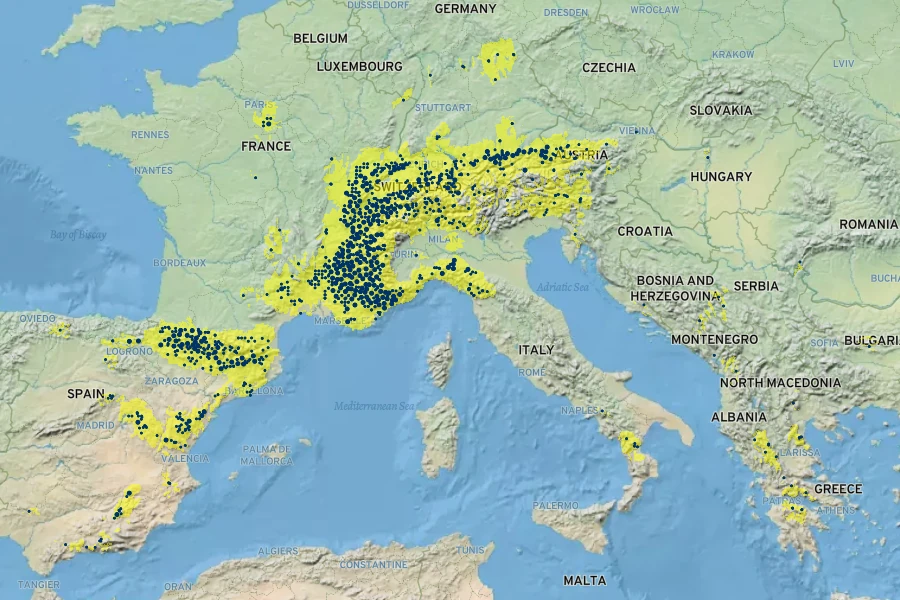 Achnatherum calamagrostis Native Range