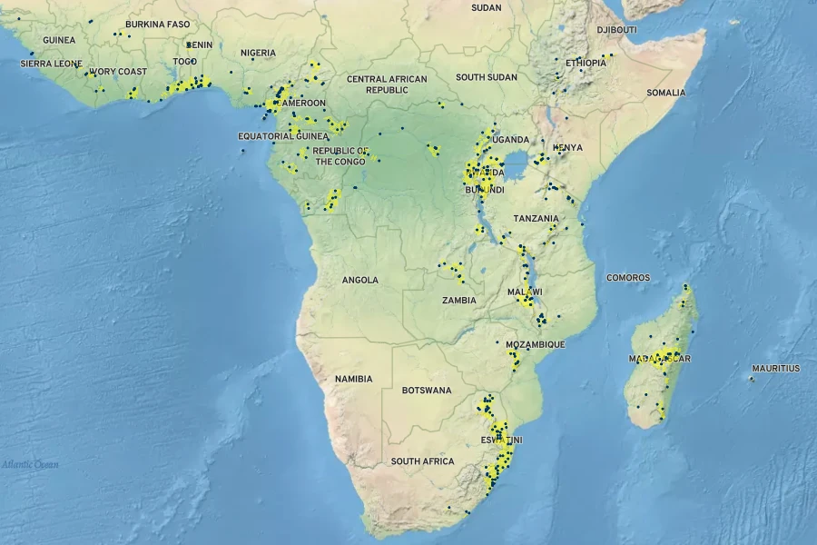 Acmella caulirhiza Native Range