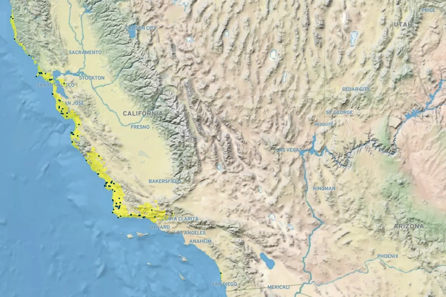 Acmispon junceus Native Range