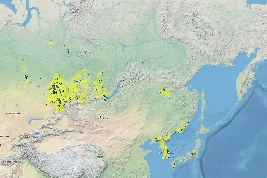 Aconitum volubile Native Range