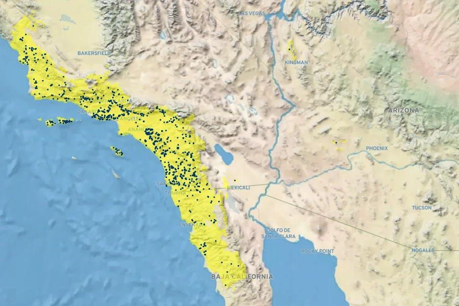 Acourtia microcephala Native Range