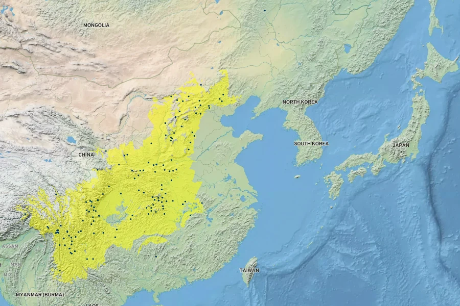 Adenophora capillaris Native Range