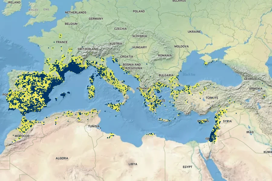 Aegilops geniculata Native Range
