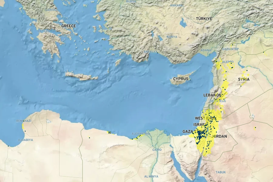 Aegilops kotschyi Native Range