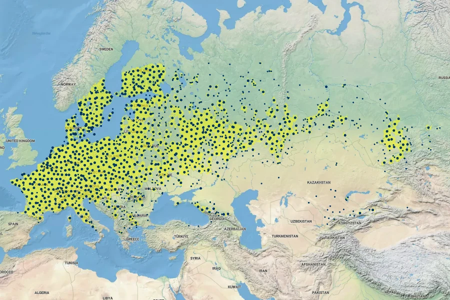Aegopodium podagraria Native Range