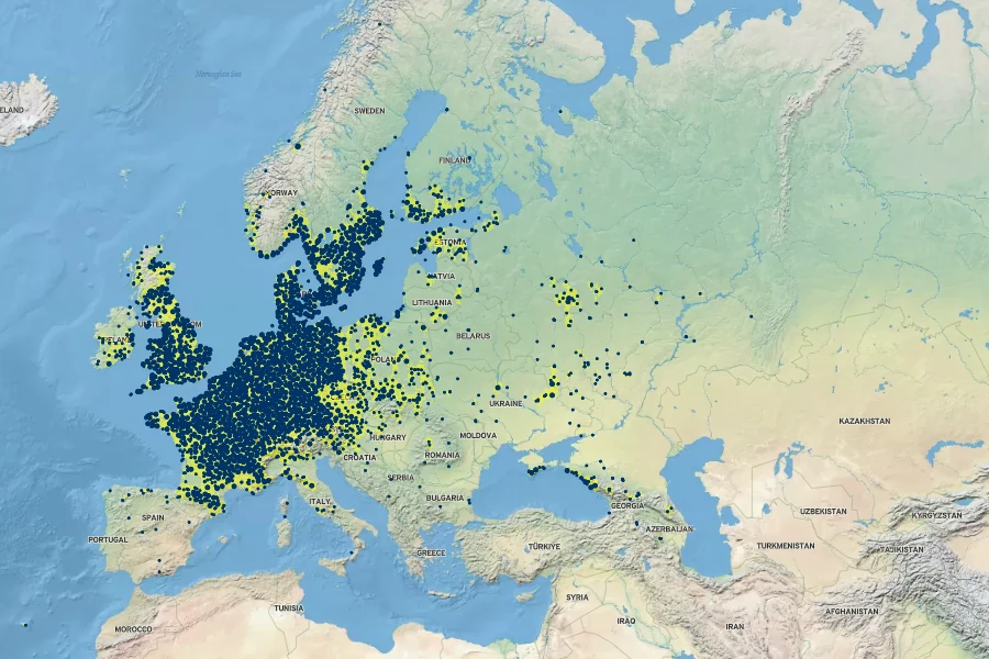 Aethusa cynapium Native Range