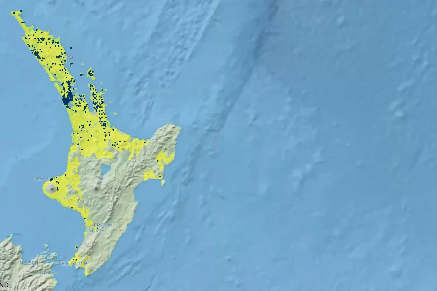 Agathis australis Native Range