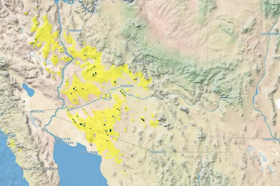 Agave Simplex Native Range