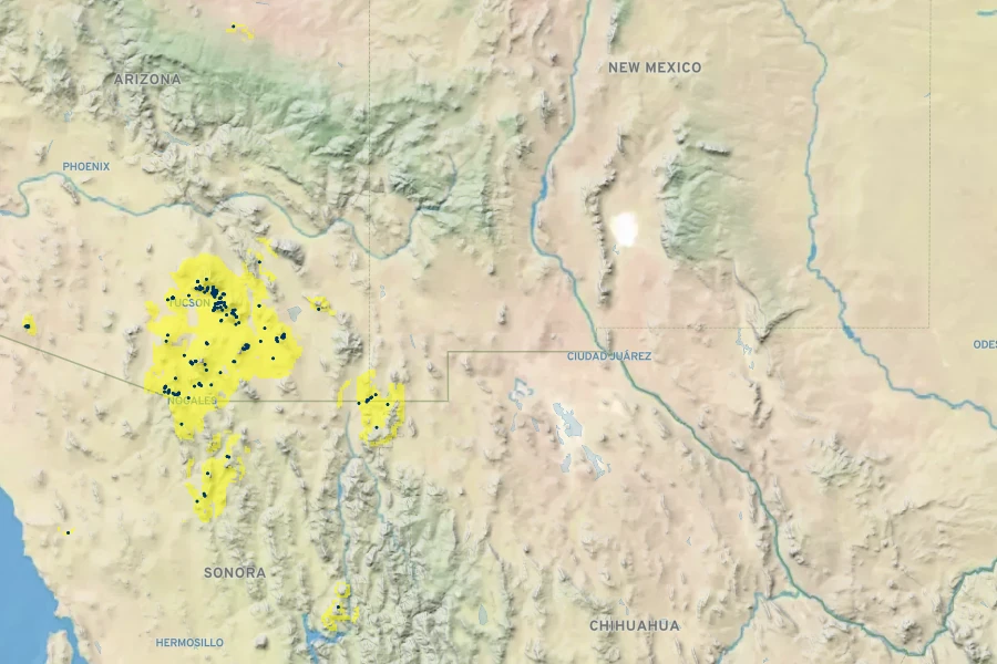 Agave schottii Native Range