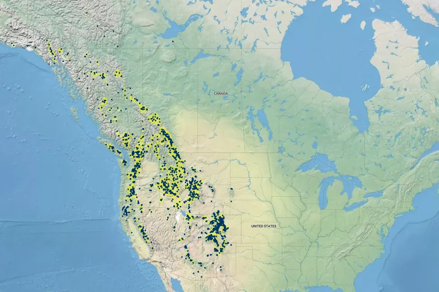 Agoseris aurantiaca Native Range