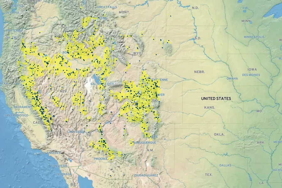 Agoseris parviflora Native Range