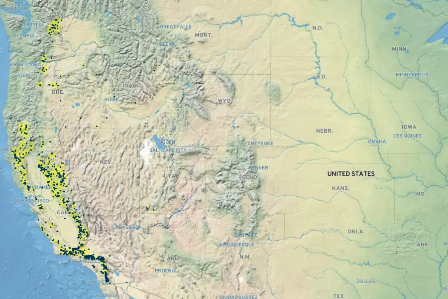 Agoseris retrorsa Native Range