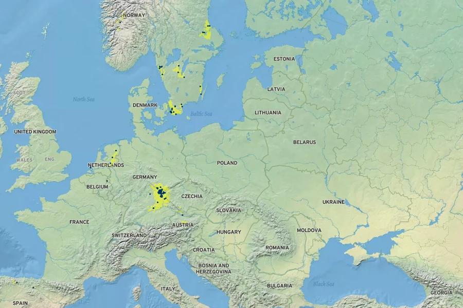 Agrostis capillaris x stolonifera Native Range