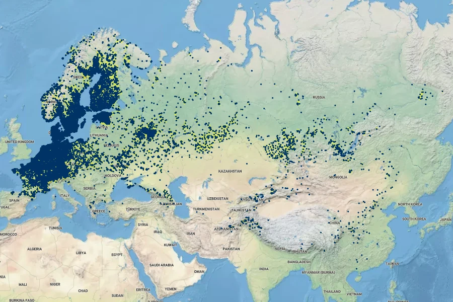 Agrostis gigantea Native Range