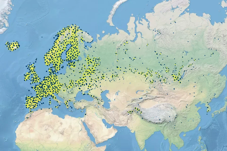 Agrostis stolonifera Native Range