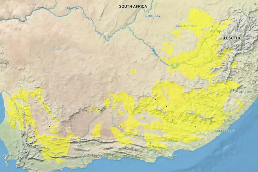 Albuca tenuifolia Native Range