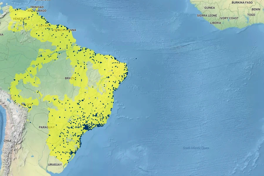 Allamanda cathartica Native Range