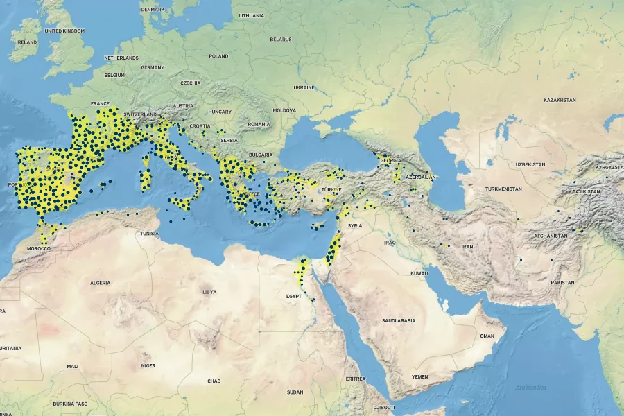 Allium ampeloprasum Native Range