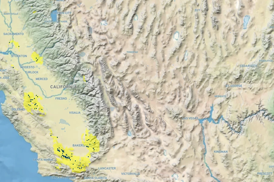 Allium howellii Native Range