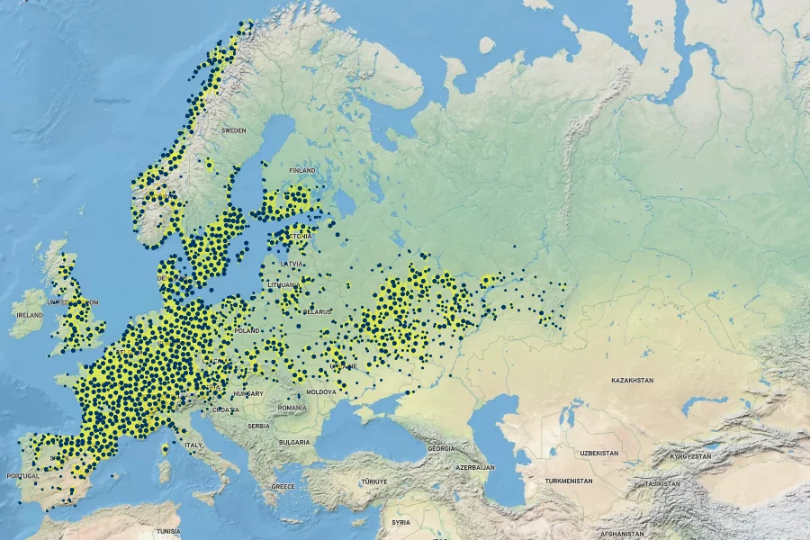 Allium oleraceum Native Range
