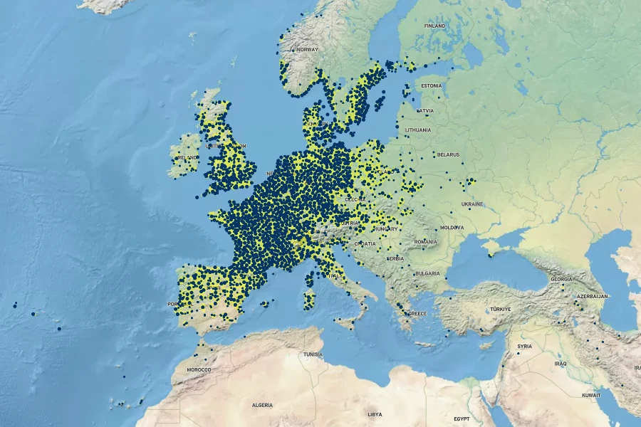 Allium vineale Native Range