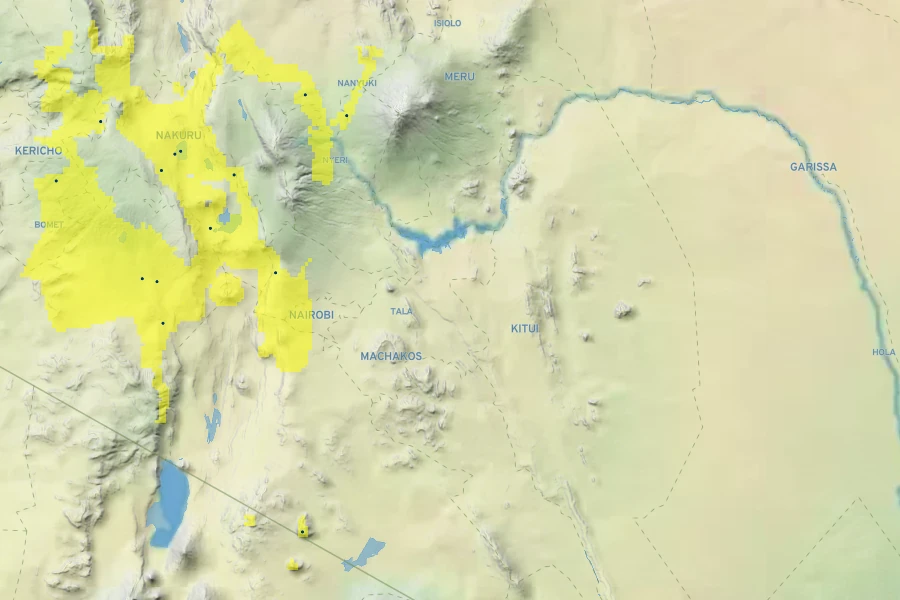 Aloe kedongensis Native Range