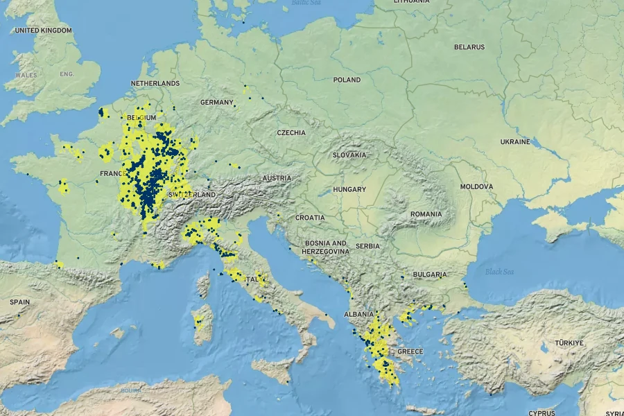 Alopecurus rendlei Native Range