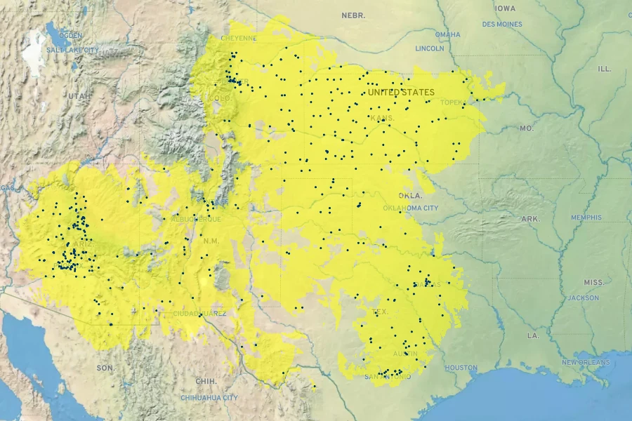 Amaranthus albus Native Range