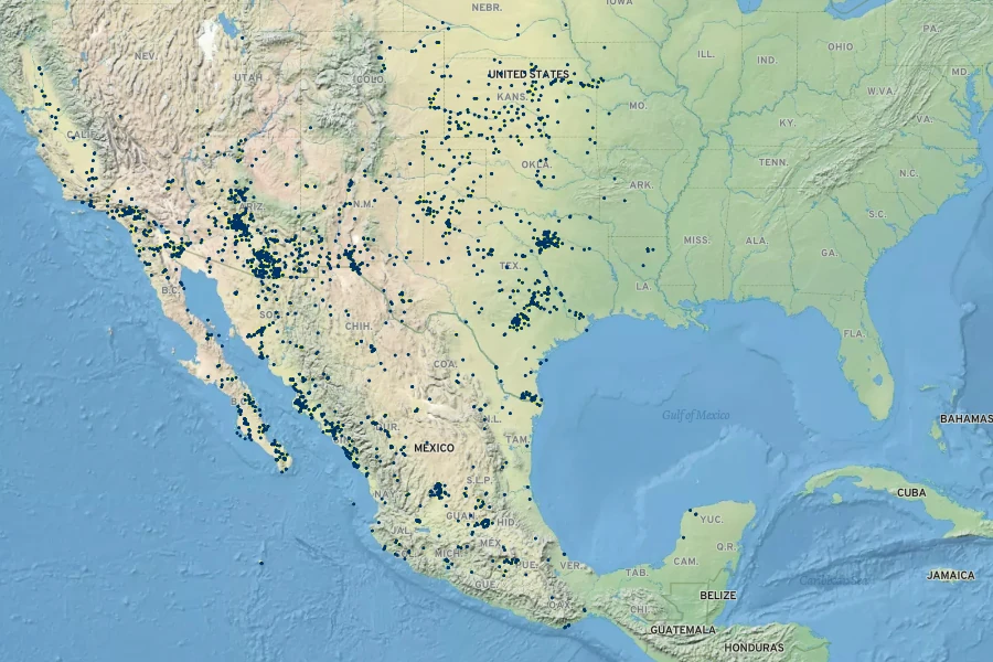 Amaranthus palmeri Native Range
