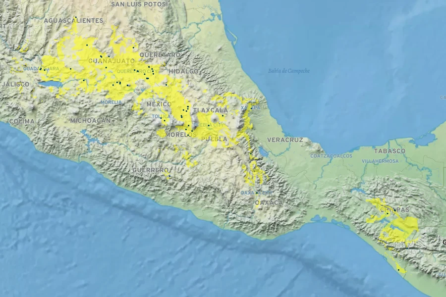 Amaranthus retroflexus Native Range