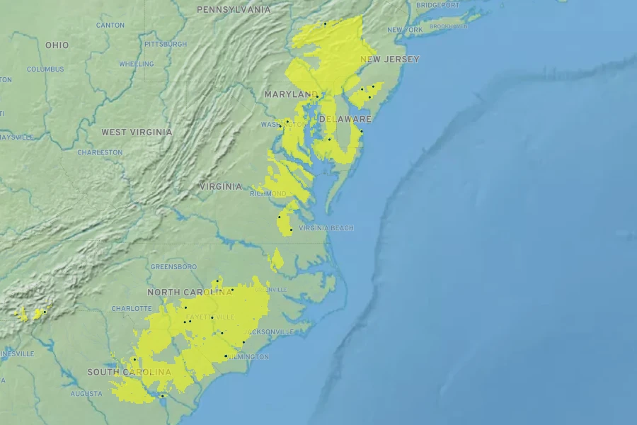 Amelanchier obovalis Native Range