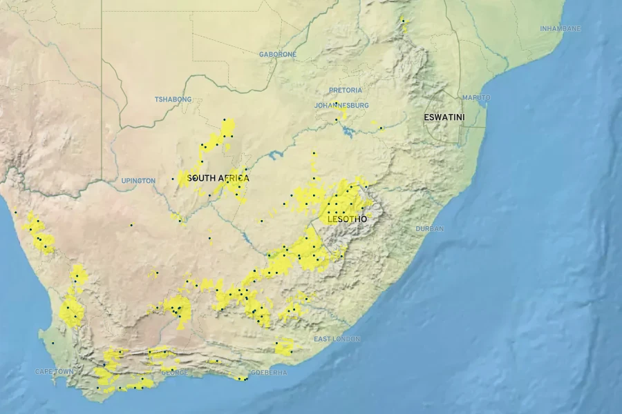 Anchusa riparia Native Range