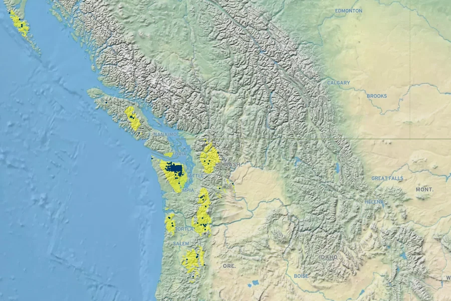 Androsace laevigata Native Range