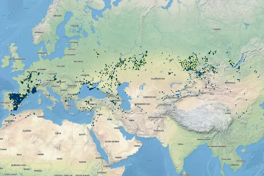 Androsace maxima Native Range