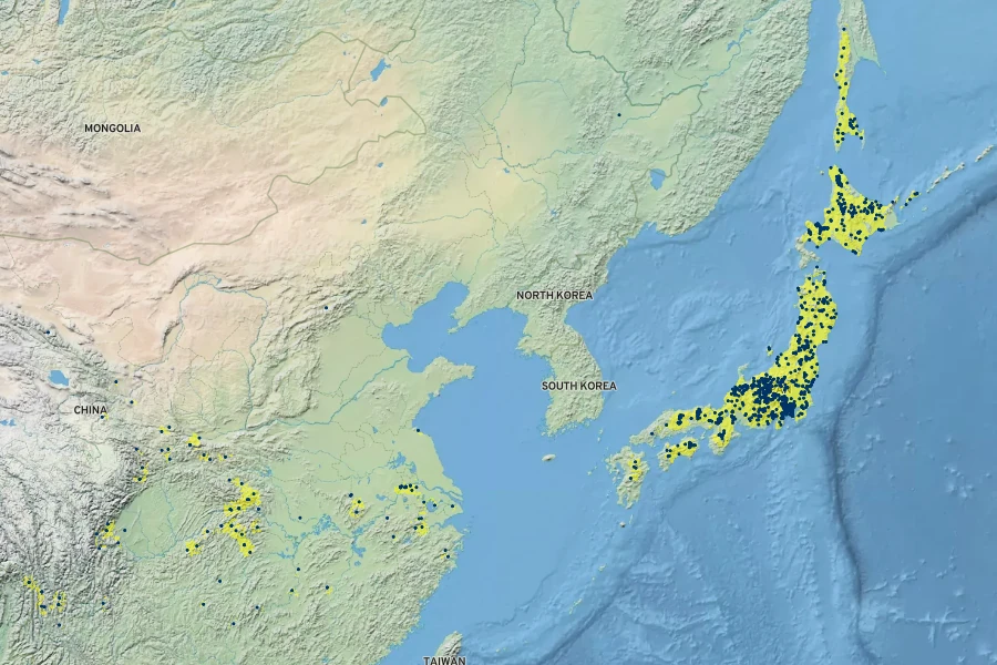 Anemonastrum flaccidum Native Range