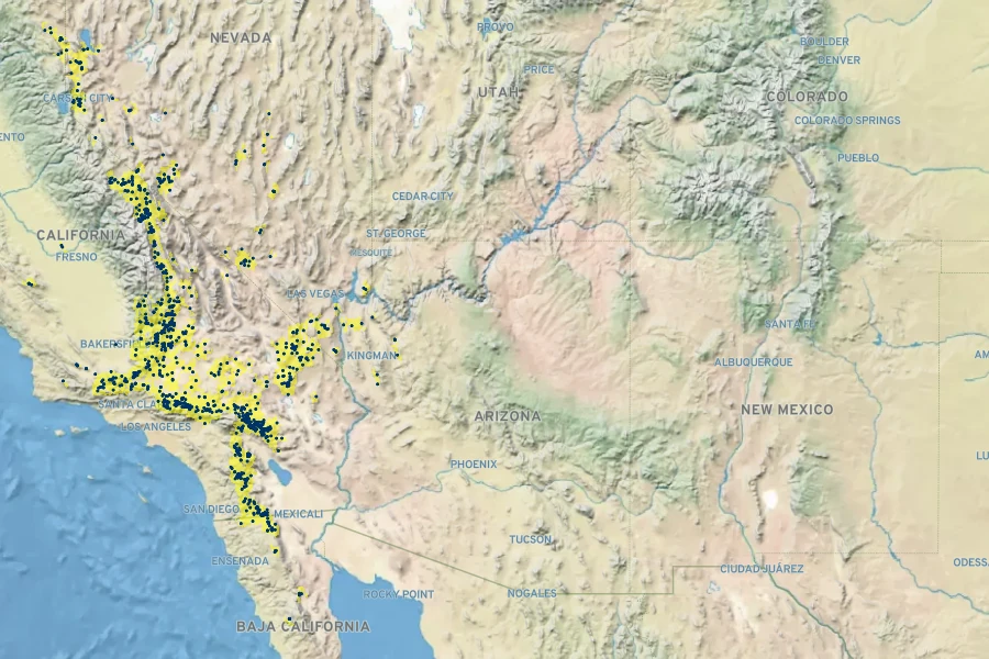 Anisocoma acaulis Native Range