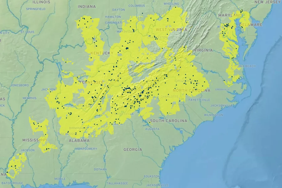 Antennaria solitaria Native Range