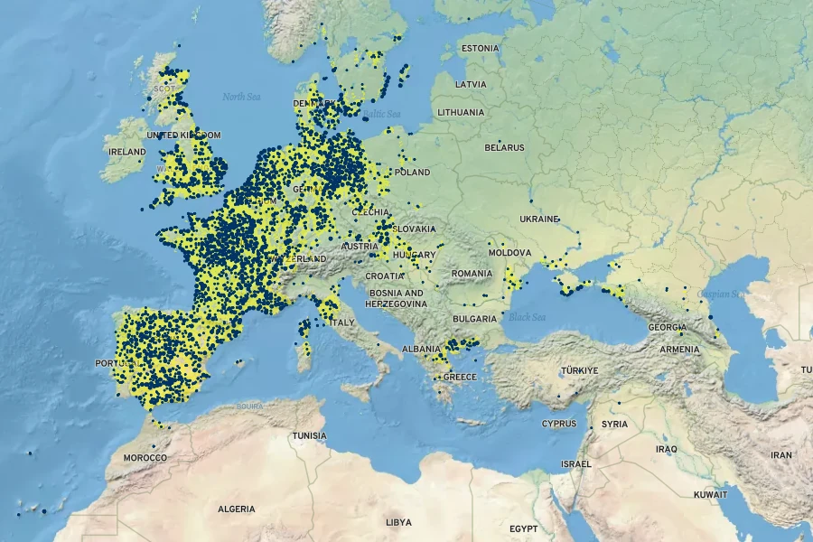 Anthriscus caucalis Native Range