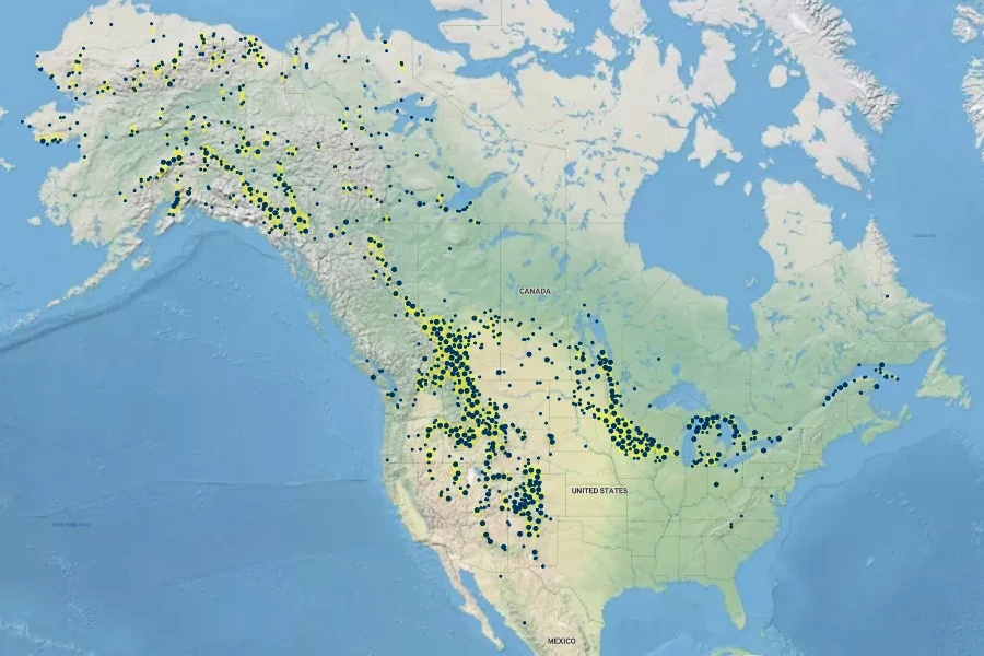 Anticlea elegans Native Range