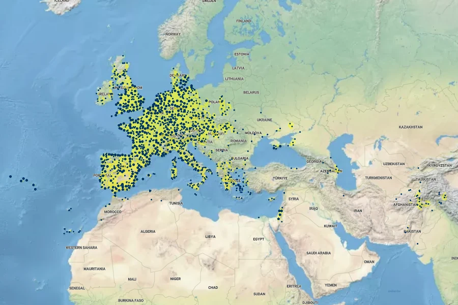 Apium graveolens Native Range