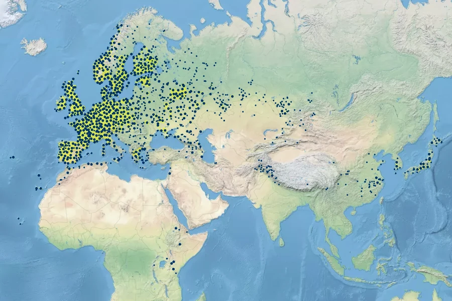 Arabidopsis thaliana Native Range