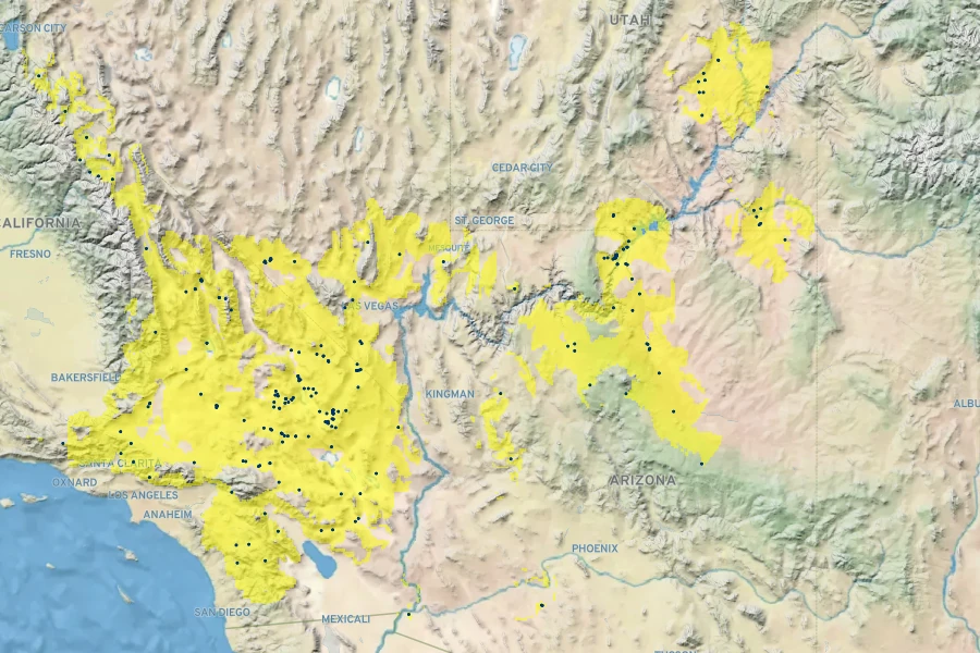 Argemone corymbosa Native Range