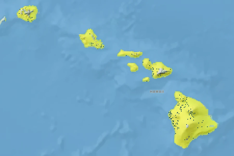 Argemone glauca Native Range